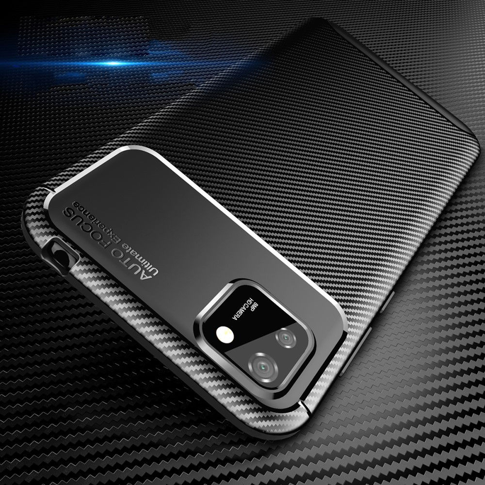 Huawei Y5p Hoesje Geborsteld Carbon Flexibele Back Cover Blauw afbeelding 8
