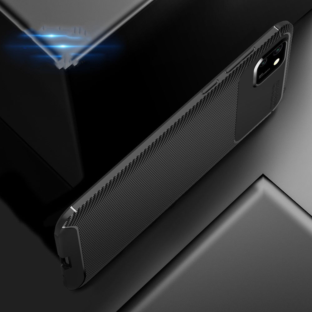 Huawei Y5p Hoesje Geborsteld Carbon Flexibele Back Cover Blauw afbeelding 10