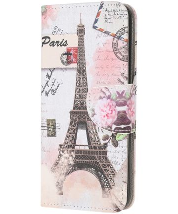 Huawei Y5p Hoesje Portemonnee met Print Eiffeltoren Hoesjes