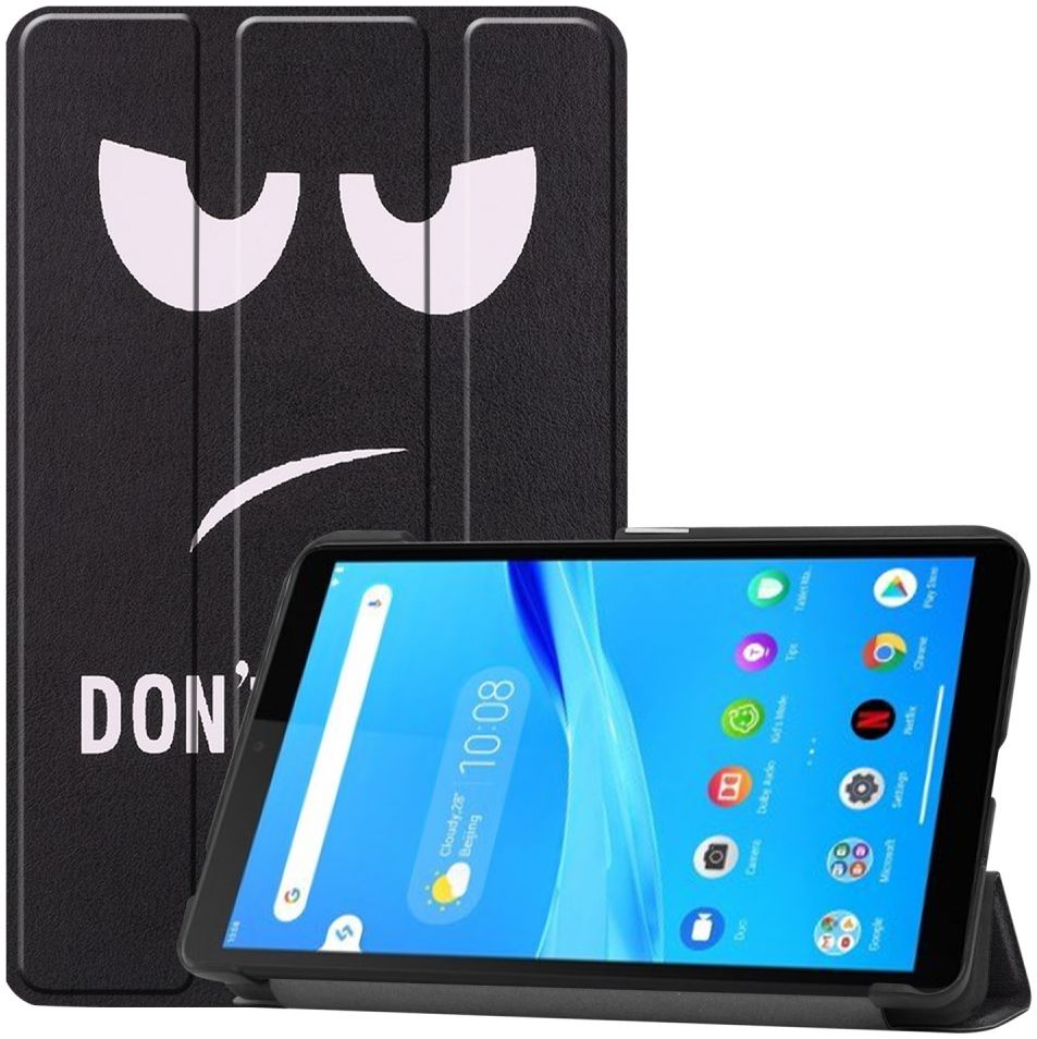 Lenovo Tab M7 Hoesje Portemonnee met Don't Touch Me Print afbeelding 1