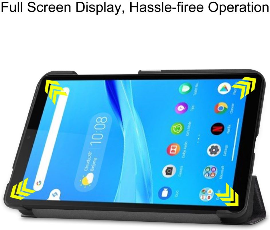 Lenovo Tab M7 Hoesje Portemonnee met Don't Touch Me Print afbeelding 5
