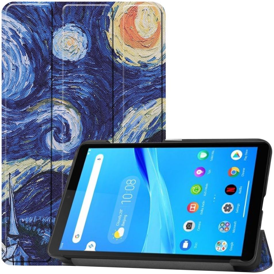 Lenovo Tab M7 Hoesje Portemonnee met Starry Night Print afbeelding 1