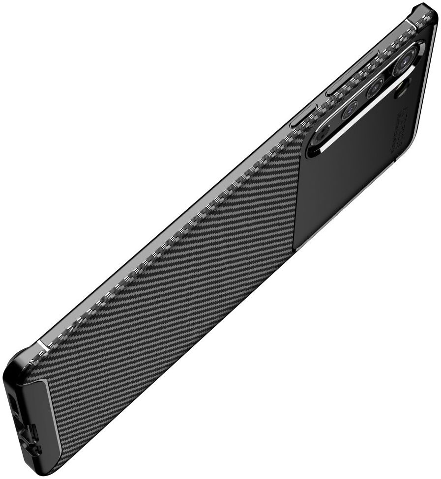 Motorola Edge Hoesje Geborsteld Carbon Flexibele Back Cover Zwart afbeelding 13