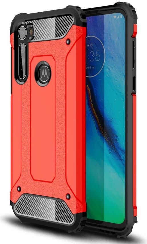 Motorola Moto G Pro Hoesje Shock Proof Hybride Back Cover Rood afbeelding 1