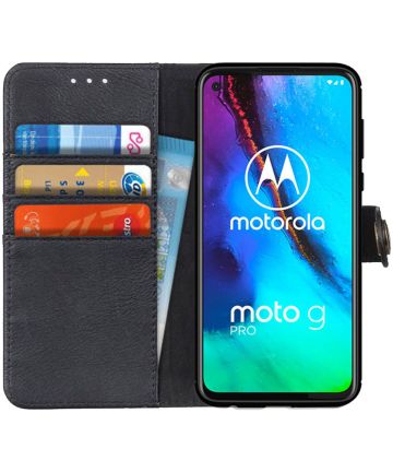Motorola Moto G Pro Book Case Hoesje Portemonnee Zwart Hoesjes