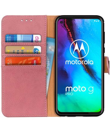 Motorola Moto G Pro Book Case Hoesje Portemonnee Roze Hoesjes