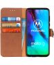 KHAZNEH Motorola Moto G Pro Hoesje Portemonnee Book Case Bruin