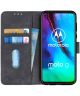 KHAZNEH Motorola Moto G Pro Hoesje Retro Wallet Book Case Zwart