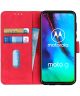 Motorola Moto G Pro Book Case Hoesje Portemonnee Retro Rood