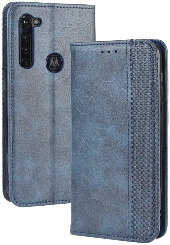 Motorola Moto G Pro Hoesje  Stijlvol Vintage Portemonnee Blauw afbeelding 7