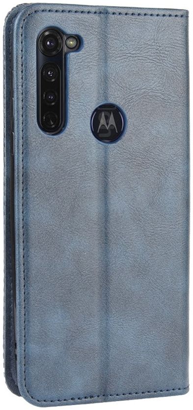 Motorola Moto G Pro Hoesje  Stijlvol Vintage Portemonnee Blauw afbeelding 9