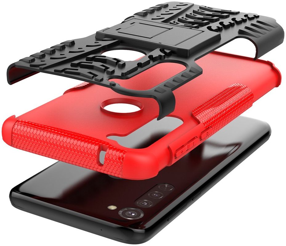 Motorola Moto G Pro Robuust Hybride Hoesje Rood afbeelding 6