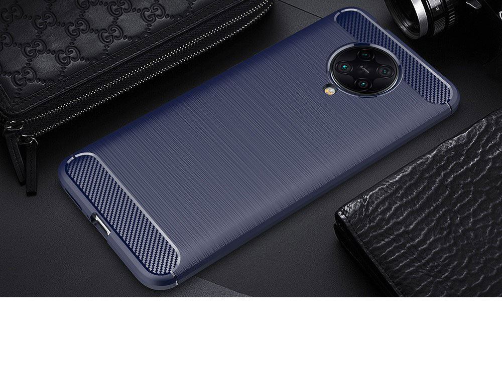 Xiaomi Poco F2 Pro Hoesje Geborsteld TPU Blauw afbeelding 2