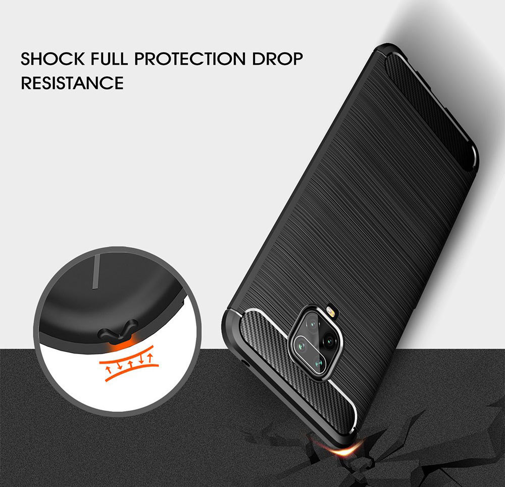 Xiaomi Redmi Note 9S / Note 9 Pro Geborsteld TPU Hoesje Zwart afbeelding 2