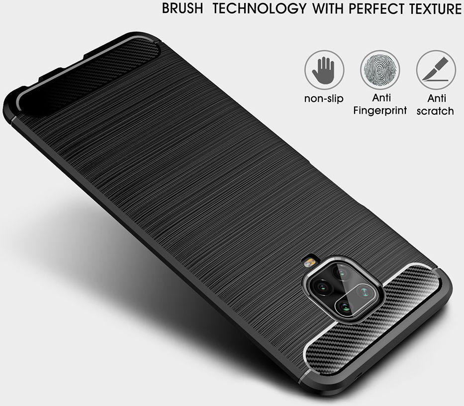 Xiaomi Redmi Note 9S / Note 9 Pro Geborsteld TPU Hoesje Zwart afbeelding 7