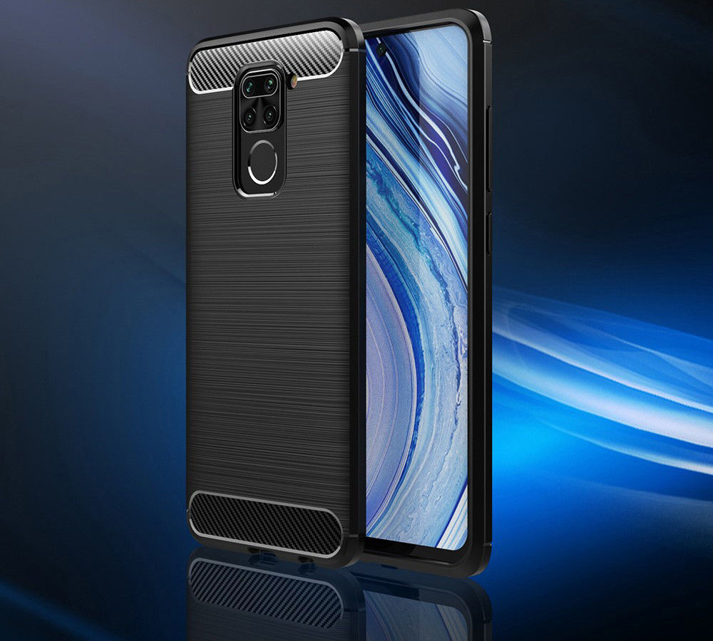Xiaomi Redmi Note 9 Geborsteld TPU Hoesje Zwart afbeelding 5
