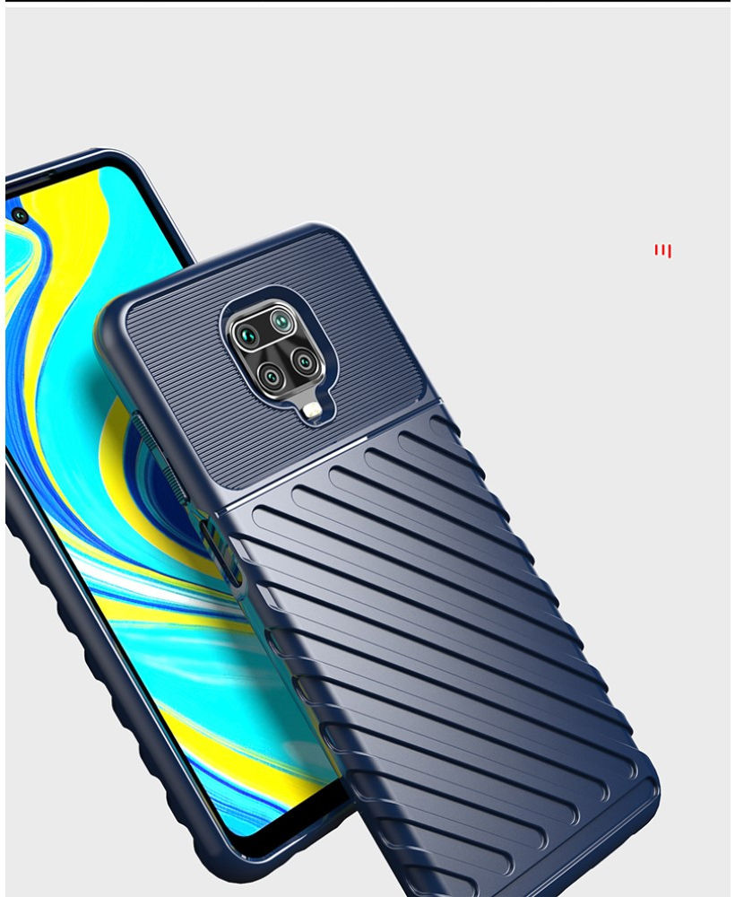 Xiaomi Note 9S / Note 9 Pro Twill Thunder Texture Back Cover Blauw afbeelding 2