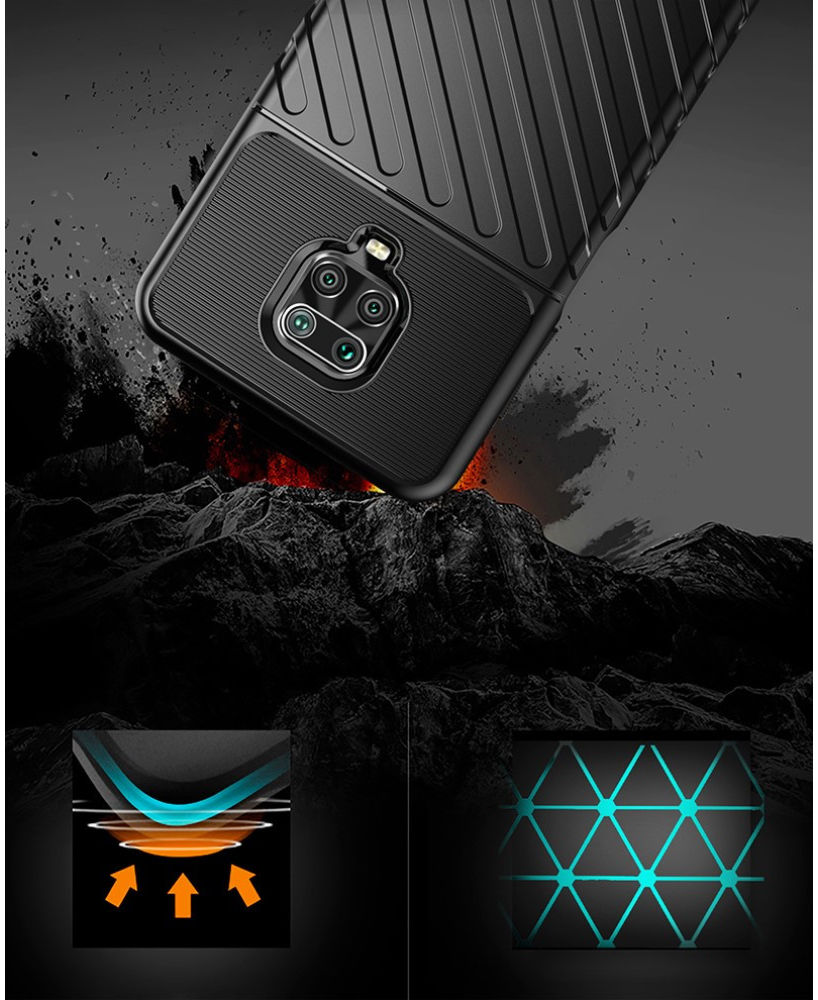 Xiaomi Note 9S / Note 9 Pro Twill Thunder Texture Back Cover Blauw afbeelding 9