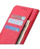 Xiaomi Redmi Note 9 Lychee Portemonnee Hoesje Rood