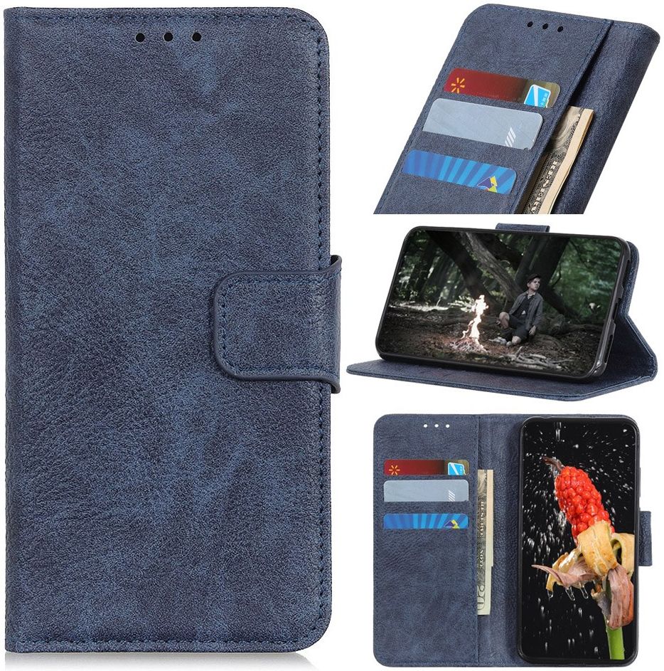 Xiaomi Redmi Note 9 Lychee Portemonnee Hoesje Blauw afbeelding 3