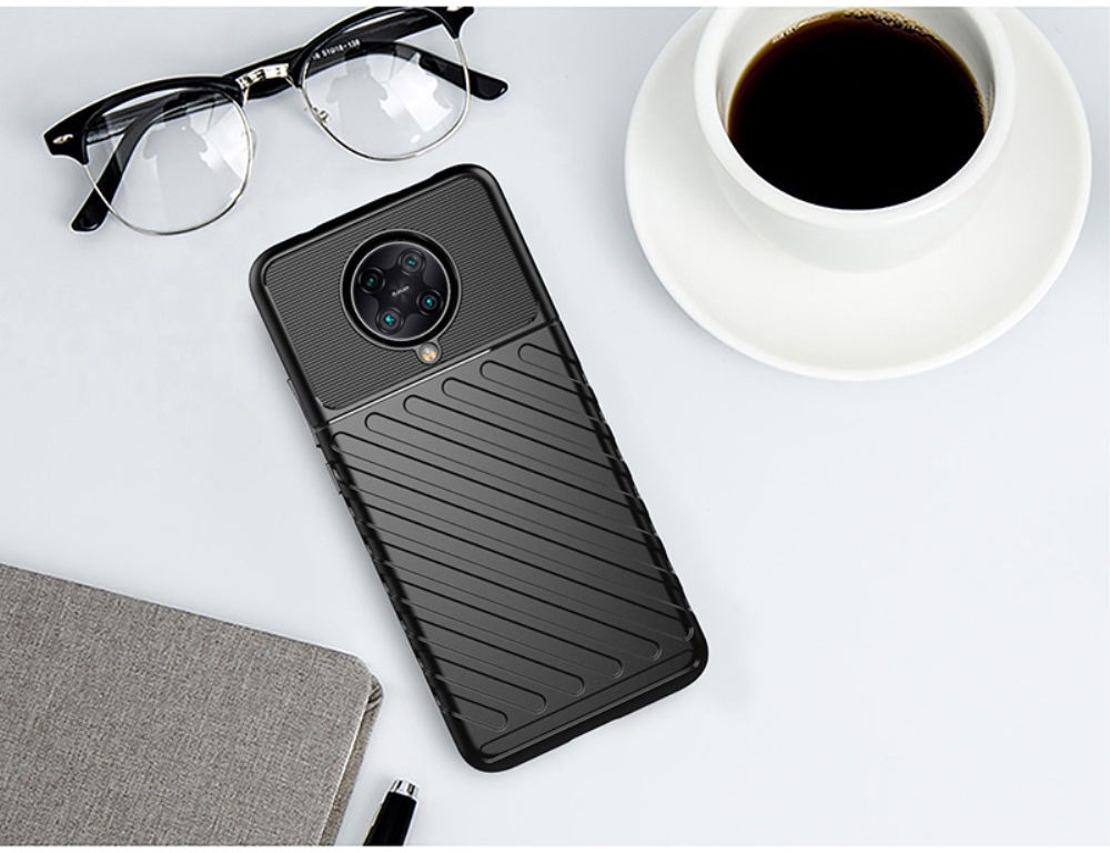 Xiaomi Poco F2 Pro Twill Thunder Texture Back Cover Zwart afbeelding 7