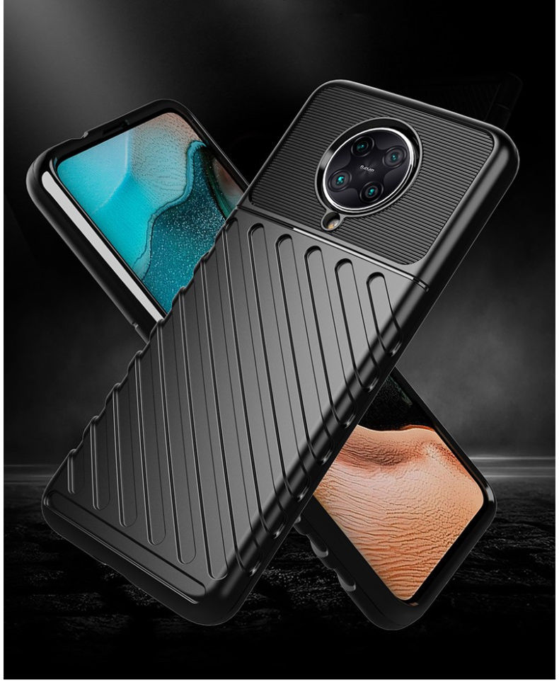 Xiaomi Poco F2 Pro Twill Thunder Texture Back Cover Zwart afbeelding 8