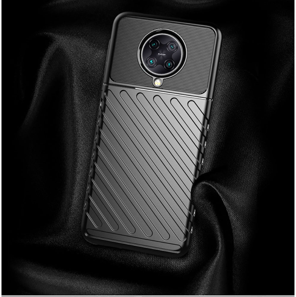 Xiaomi Poco F2 Pro Twill Thunder Texture Back Cover Zwart afbeelding 9