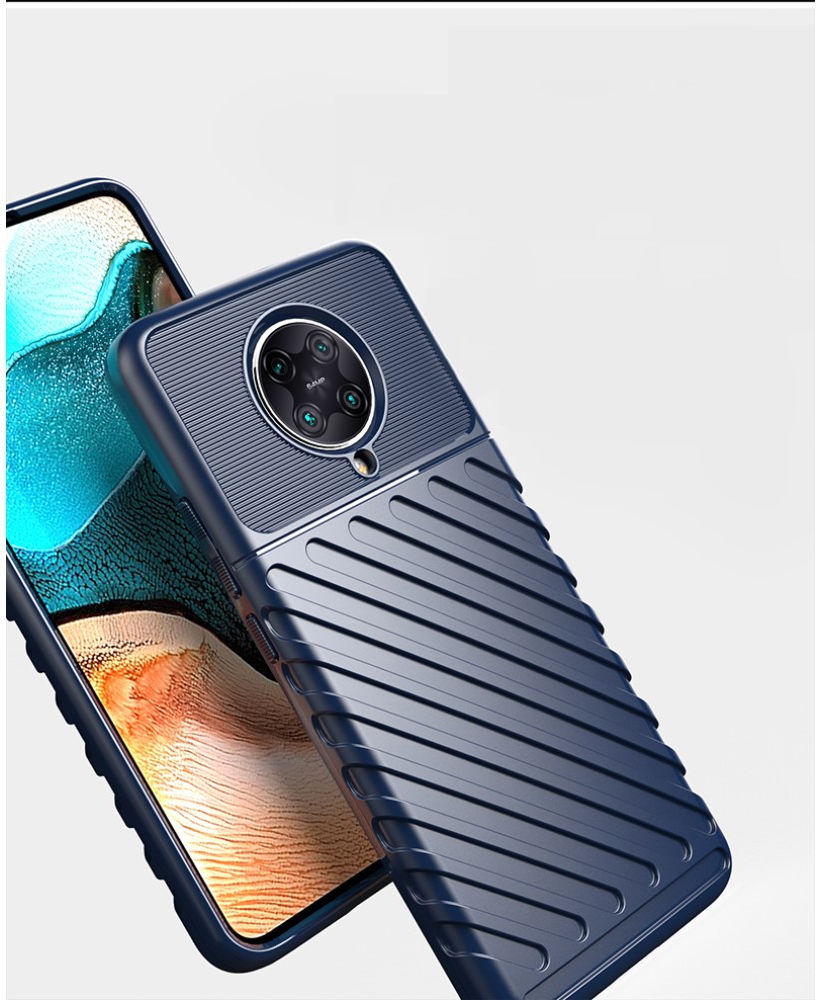 Xiaomi Poco F2 Pro Twill Thunder Texture Back Cover Blauw afbeelding 2