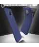 Xiaomi Poco F2 Pro Hoesje Twill Slim Texture Back Cover Blauw