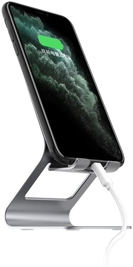 Universele Multifunctionele Smartphone Stand Met Spiegel Grijs afbeelding 4