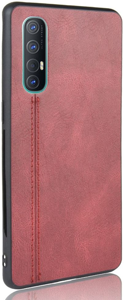 Oppo Find X2 Neo Hoesje Kunstleren Coating Hybride Rood afbeelding 4