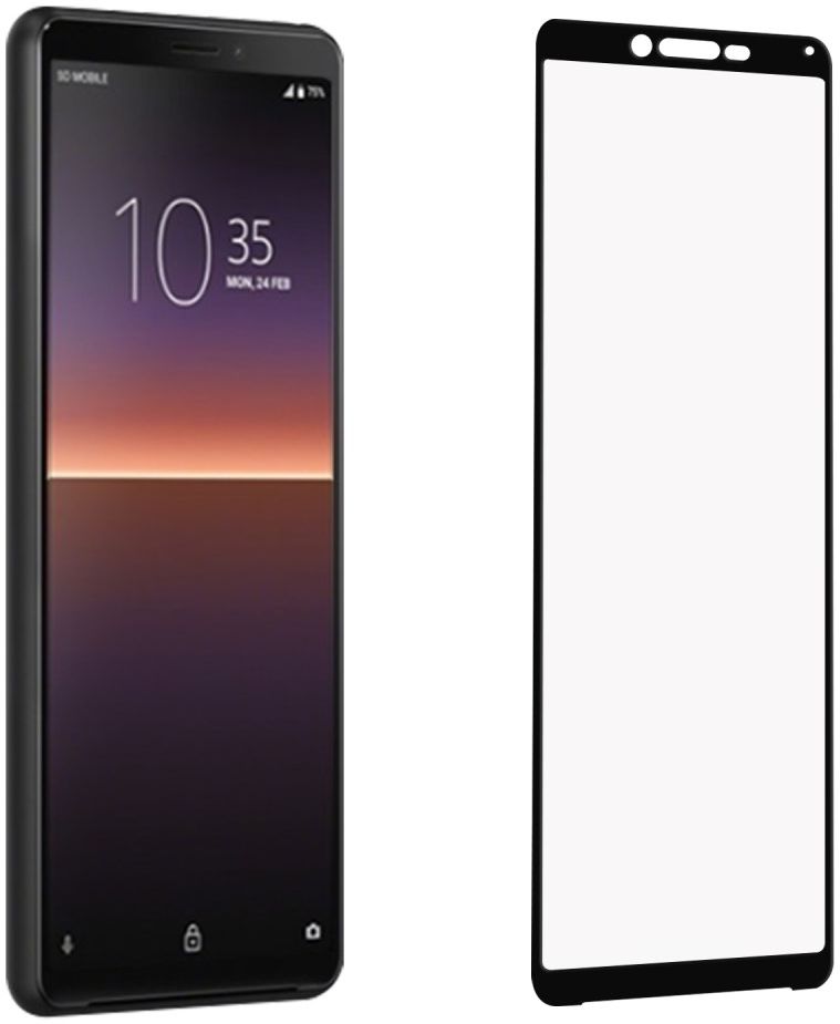 Sony Xperia 10 II Screenprotector Volledig Dekkende 9H Tempered Glass afbeelding 2