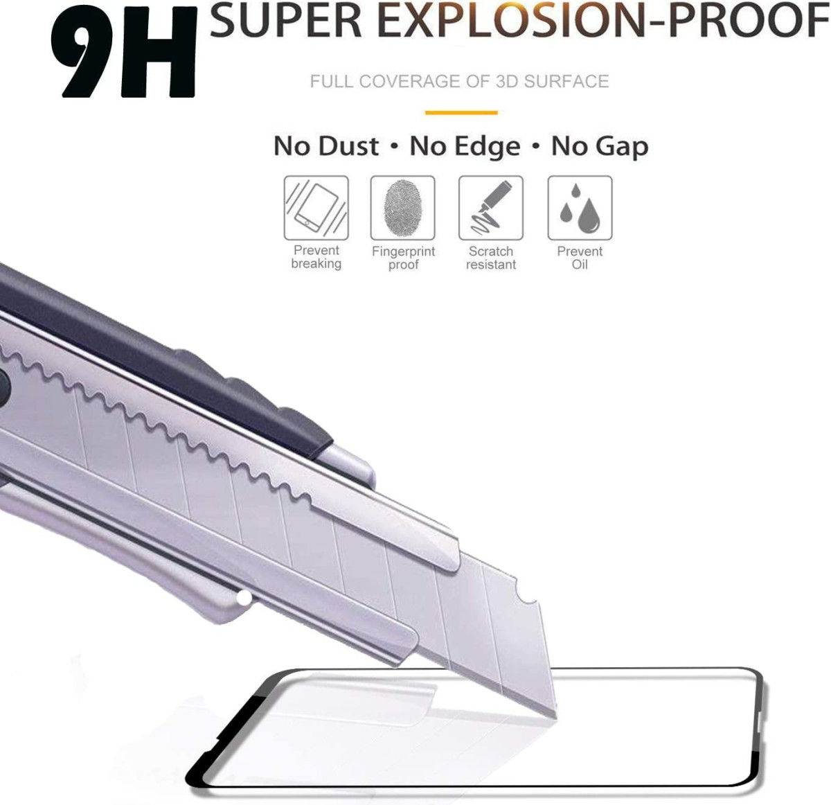 Huawei P Smart 2020 Tempered Glass Screen Protector 0.3mm afbeelding 2