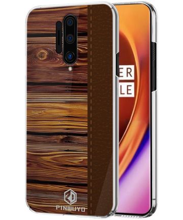 OnePlus 8 Pro Back Cover Hout Textuur Bruin Hoesjes