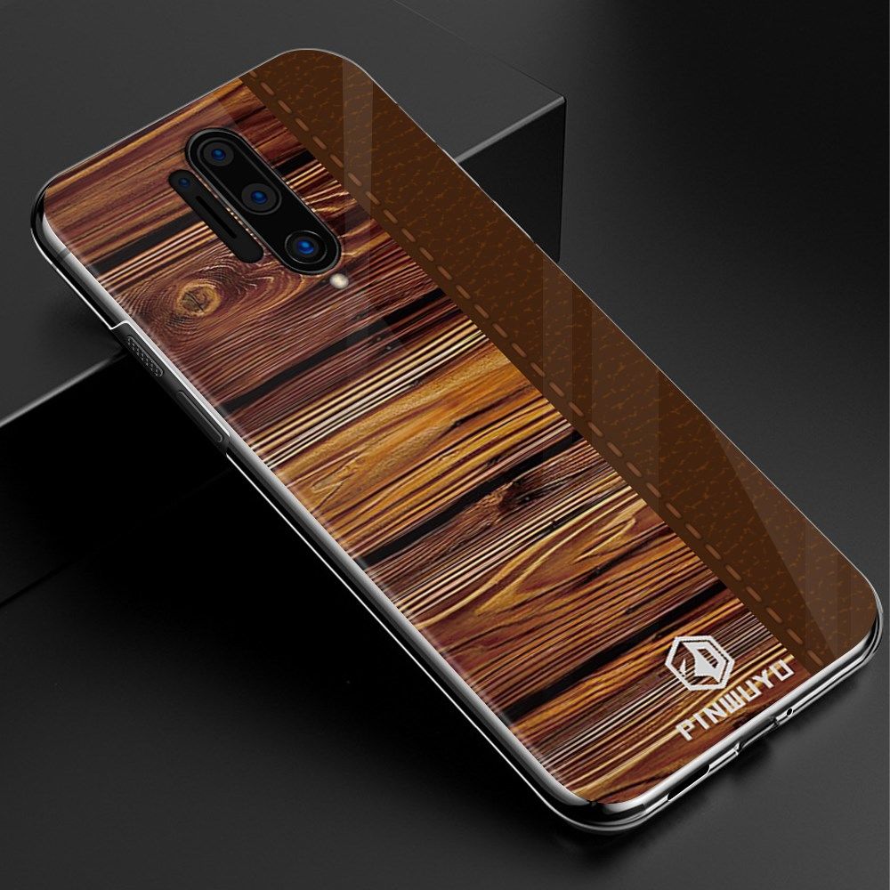 OnePlus 8 Pro Back Cover Hout Textuur Bruin afbeelding 3