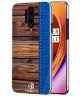 OnePlus 8 Pro Back Cover Hout Textuur Blauw