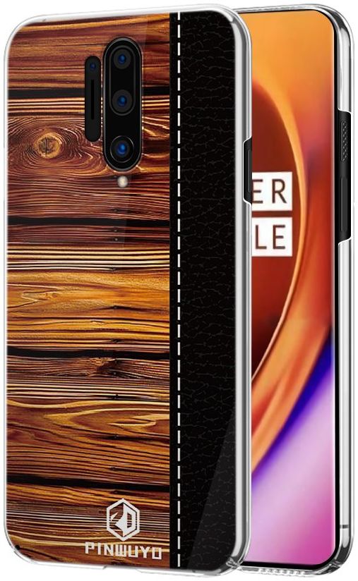 OnePlus 8 Pro Back Cover Hout Textuur Zwart afbeelding 1