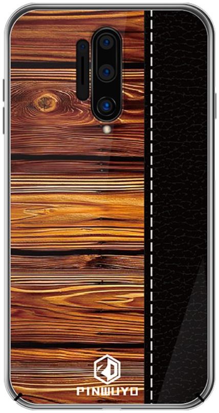 OnePlus 8 Pro Back Cover Hout Textuur Zwart afbeelding 2