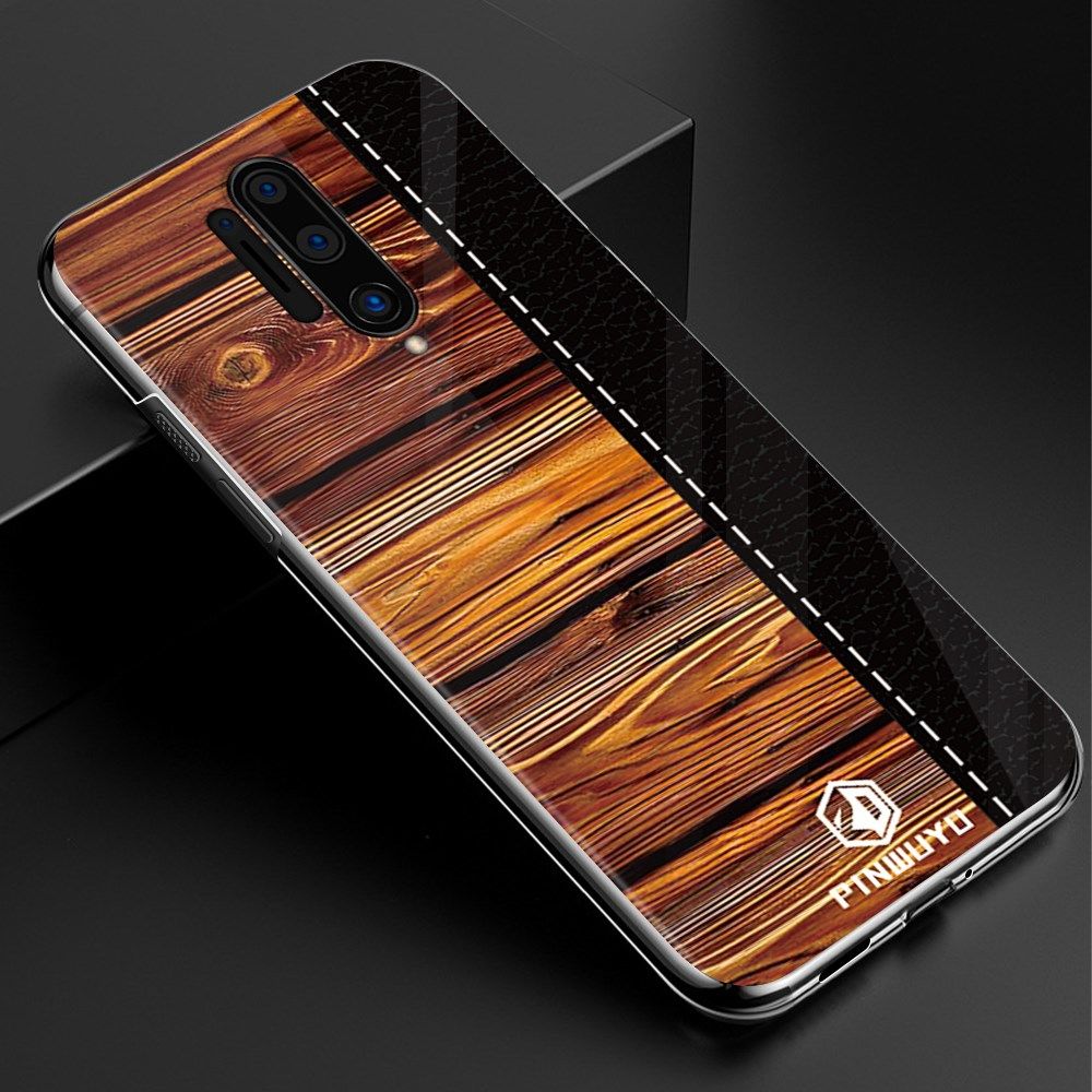 OnePlus 8 Pro Back Cover Hout Textuur Zwart afbeelding 3
