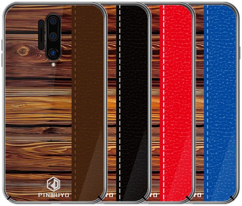 OnePlus 8 Pro Back Cover Hout Textuur Zwart afbeelding 4