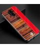 OnePlus 8 Pro Back Cover Hout Textuur Rood