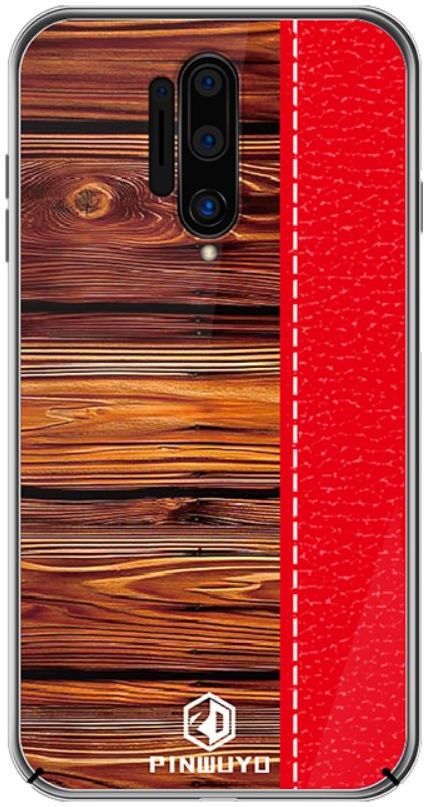 OnePlus 8 Pro Back Cover Hout Textuur Rood afbeelding 3