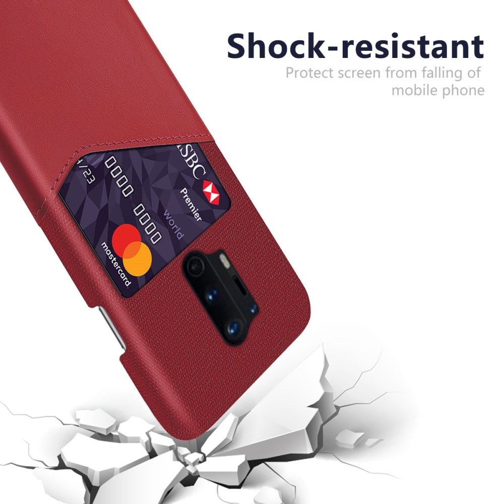 OnePlus 8 Pro Hoesje Back Cover met Kaarthouder Rood afbeelding 2