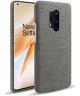 OnePlus 8 Pro Stof Hard Back Cover Donker Grijs