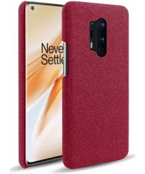 OnePlus 8 Pro Stof Hard Back Cover Rood