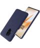 OnePlus 8 Pro Stof Hard Back Cover Blauw