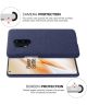 OnePlus 8 Pro Stof Hard Back Cover Blauw