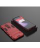 OnePlus 8 Pro Hoesje Shock Proof Back Cover Met Kickstand Rood