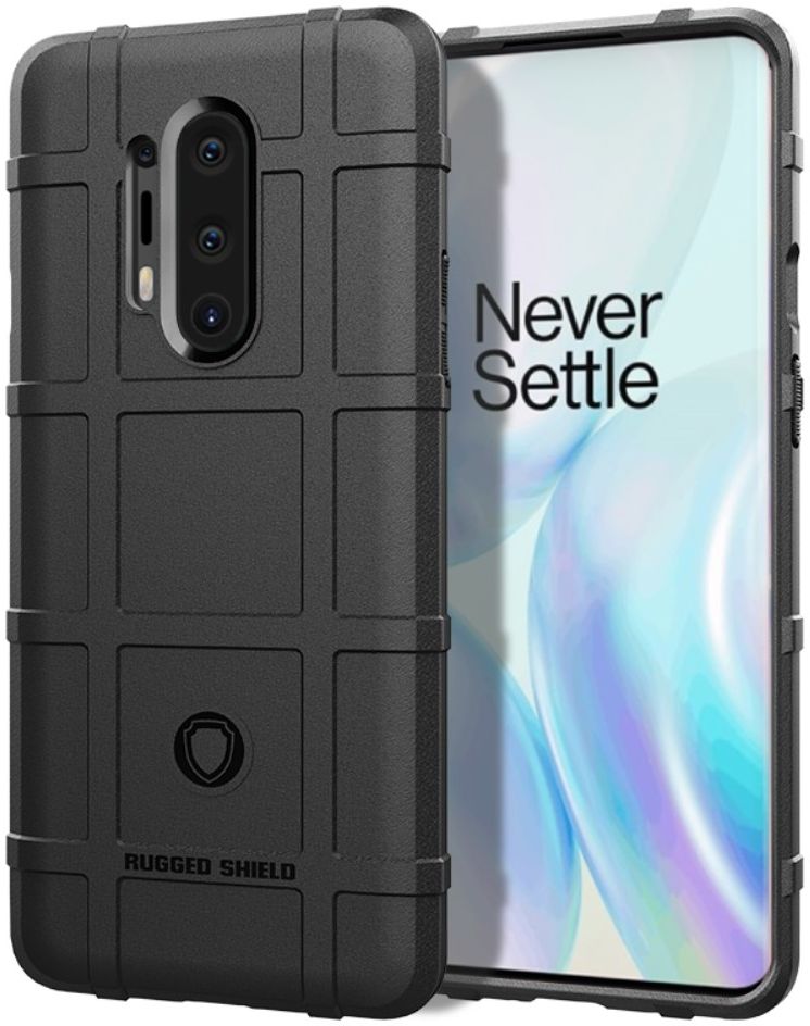 OnePlus 8 Pro Hoesje Shock Proof Rugged Shield Zwart | GSMpunt.nl