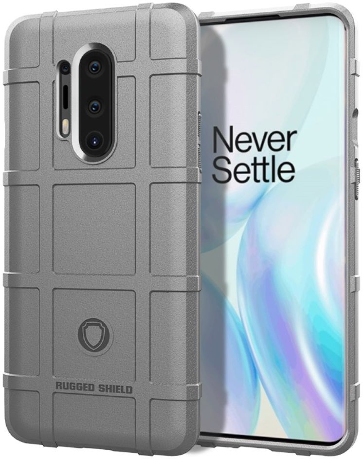 OnePlus 8 Pro Hoesje Shock Proof Rugged Shield Grijs afbeelding 1